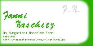 fanni naschitz business card